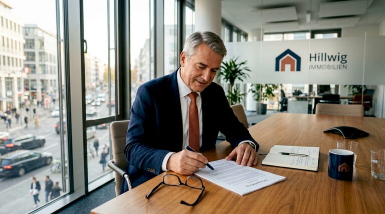 Ein Immobilienexperte nimmt die Unterlagen der Eigentümergemeinschaft genau unter die Lupe.