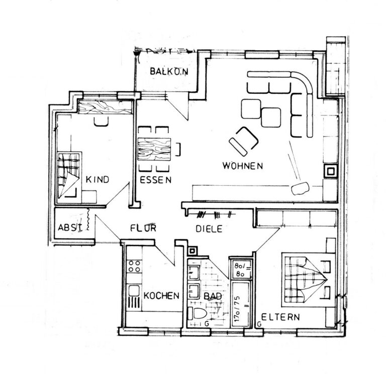 3-Zimmer-Eigentumswohnung Hattersheim – Grundriss