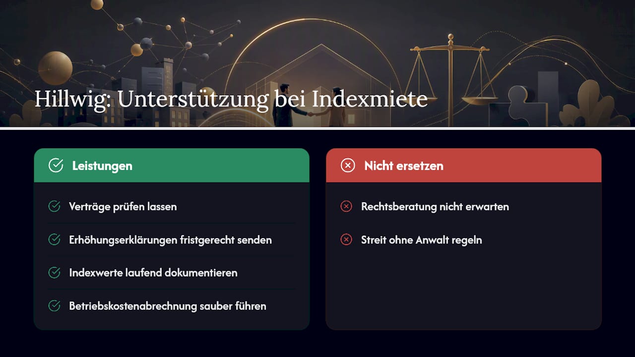 Wie Hillwig Immobilien Sie bei der Indexmiete unterstützt — overview diagram