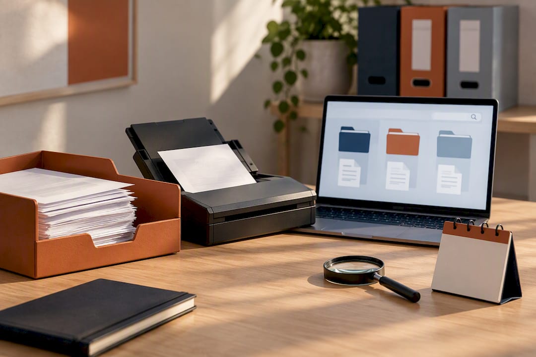 Darstellung der digitalen Belegverwaltung und Archivsuche